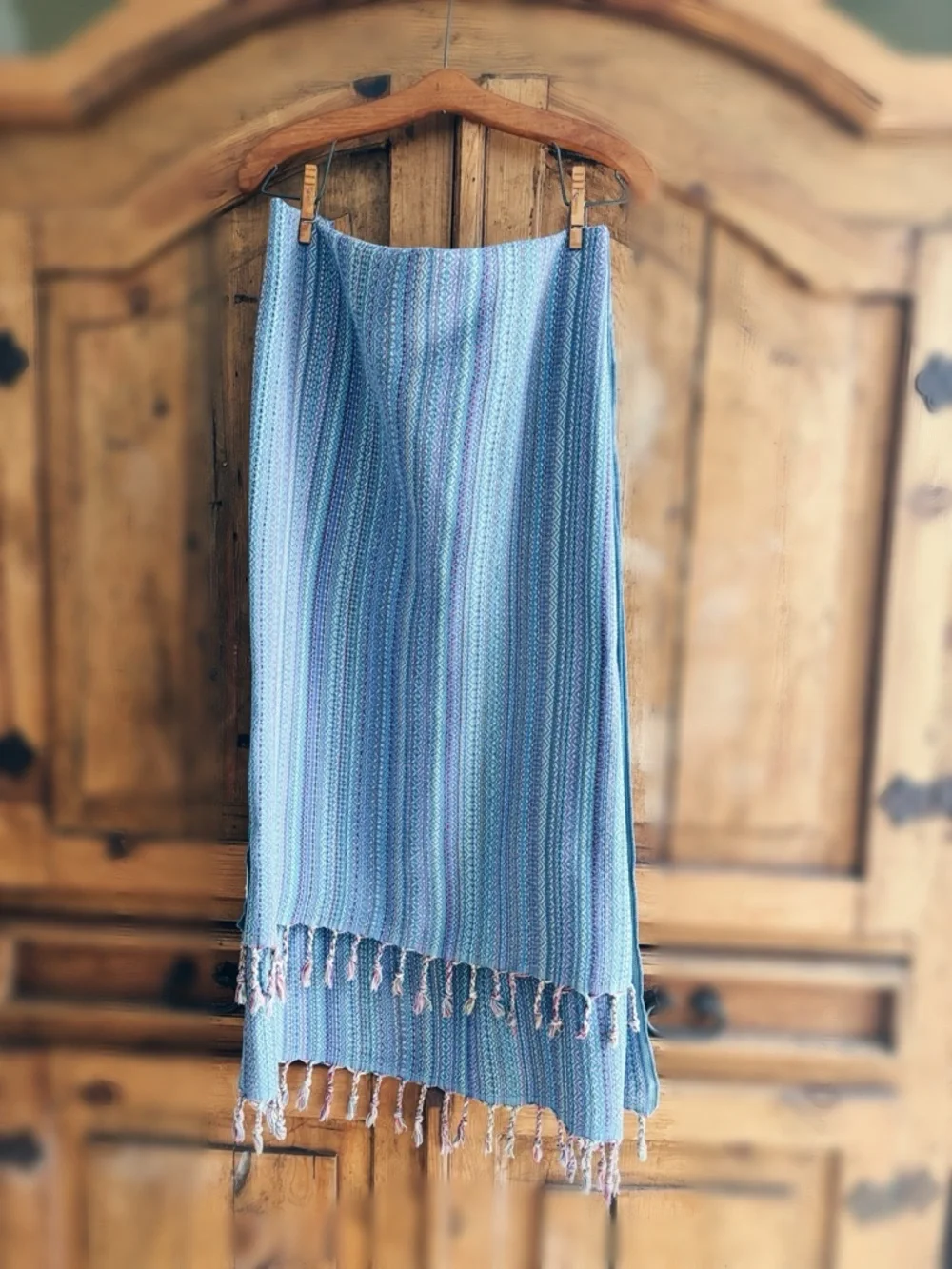 Pre-loved Vintage Bay Laurel Turkish Peshtemal Towel / Wrap